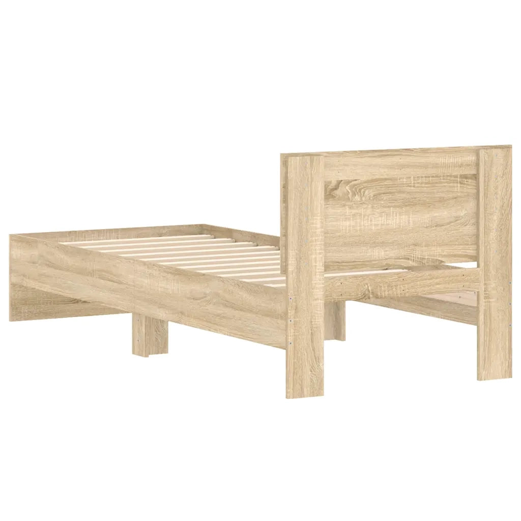 Giroletto senza Materasso con Testiera Rovere Sonoma 75x190 cm 838661