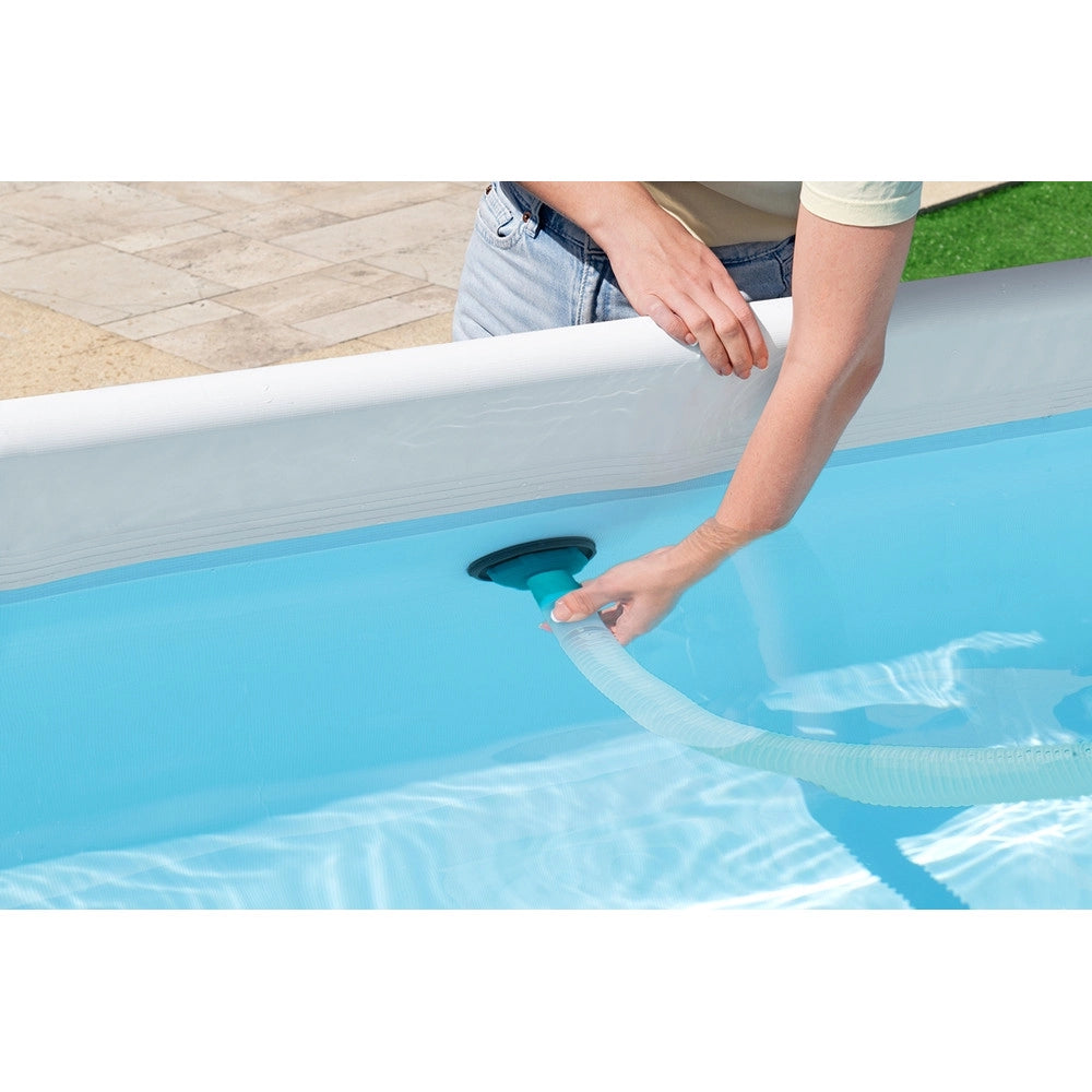 Trade Shop - Kit Completo Per Cura Pulizia Piscina Fuori Terra Fino A 610cm Con Aspiratore Skimmer 58237 -