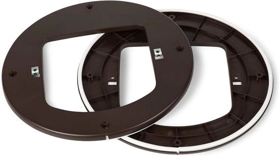 Adattatore di montaggio per gomiti di finestra - Adattatore di installazione per finestre, muri e porte metalliche - marrone - 1 pezzo