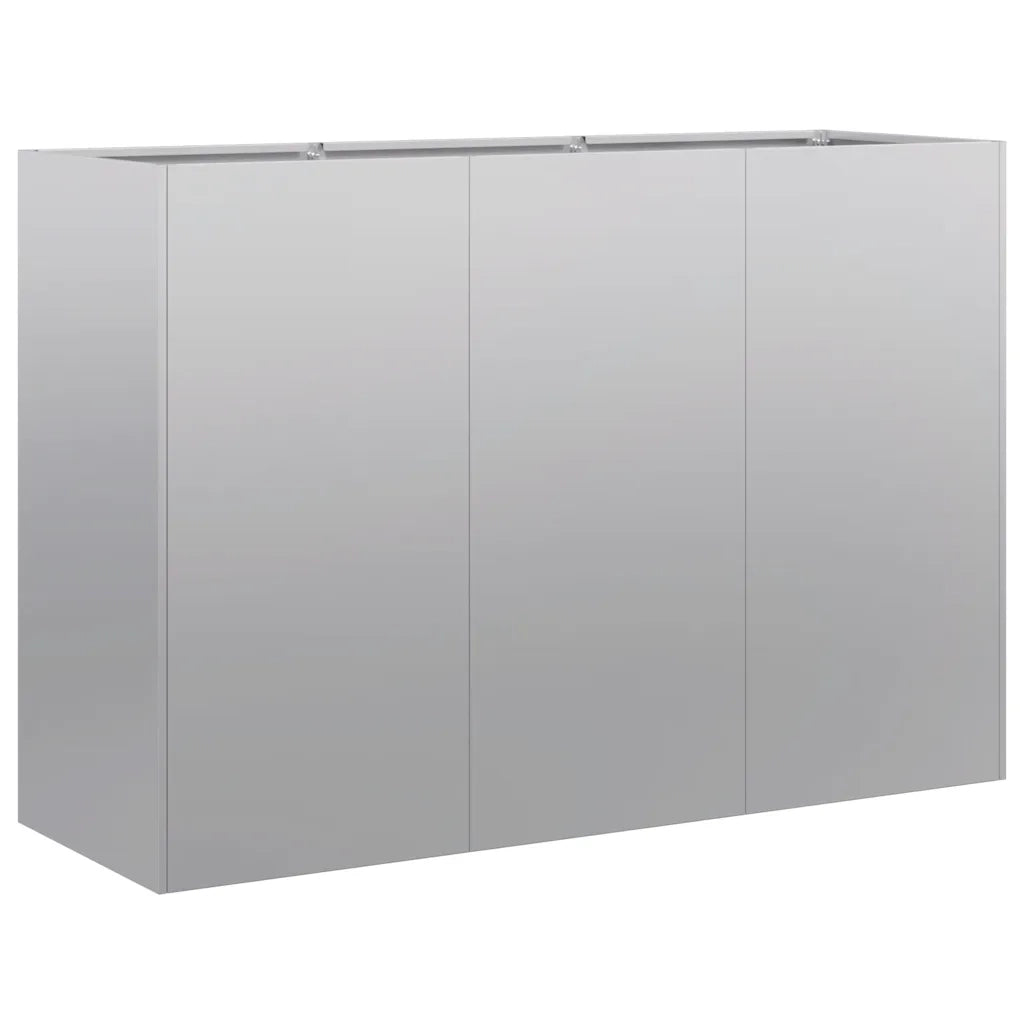 Fioriera-Vaso-Contenitore per Piante 120x40x80 cm in Acciaio Zincato