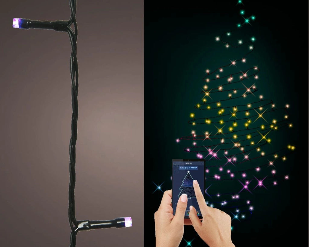 Luci ad intermittenza controllate con app con cambio effetti l490cm