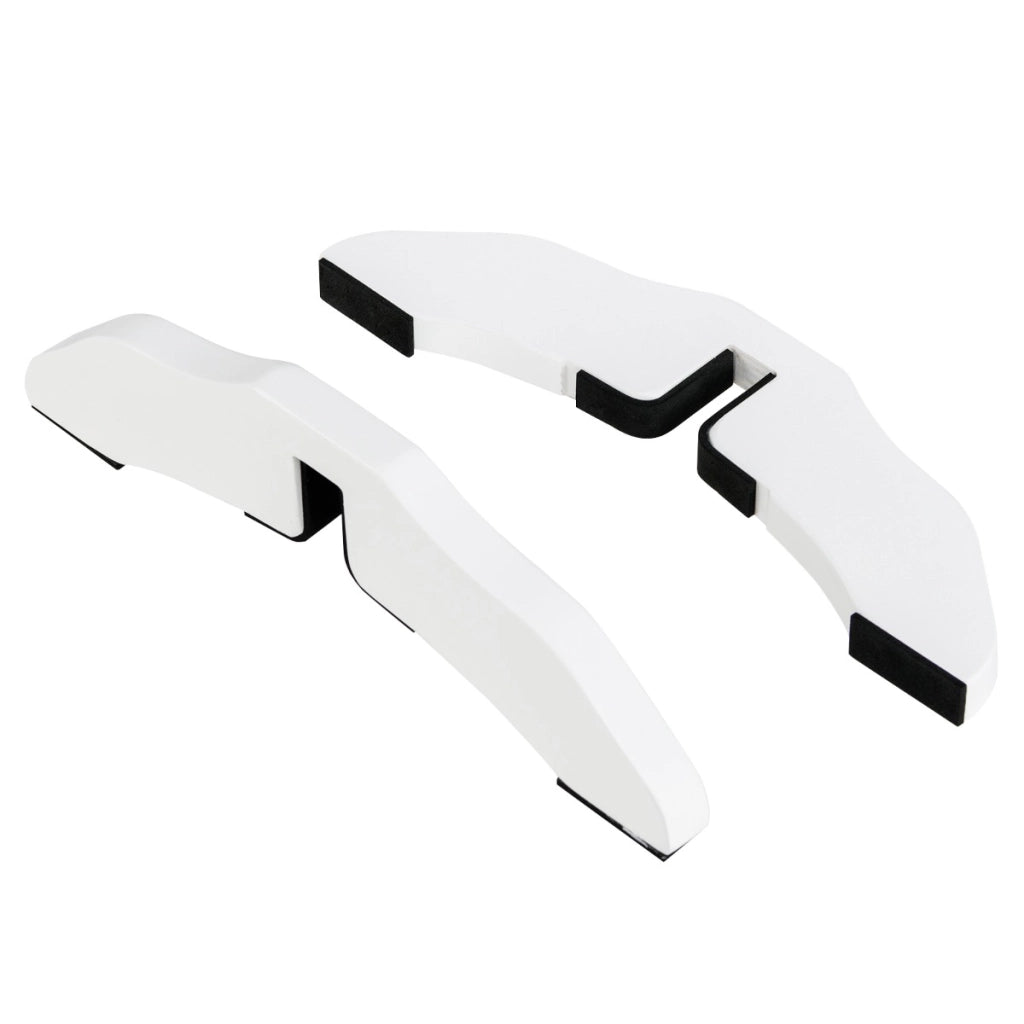 Set di 2 piedini di supporto in legno di pino per cancello per animali, Piedini di supporto con pannelli Bianco