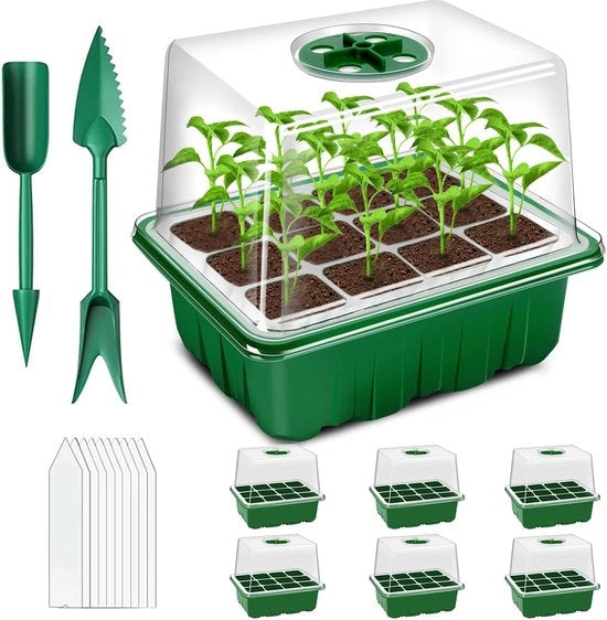 Brodo per semi - kit di crescita con ventilazione - 6 pezzi