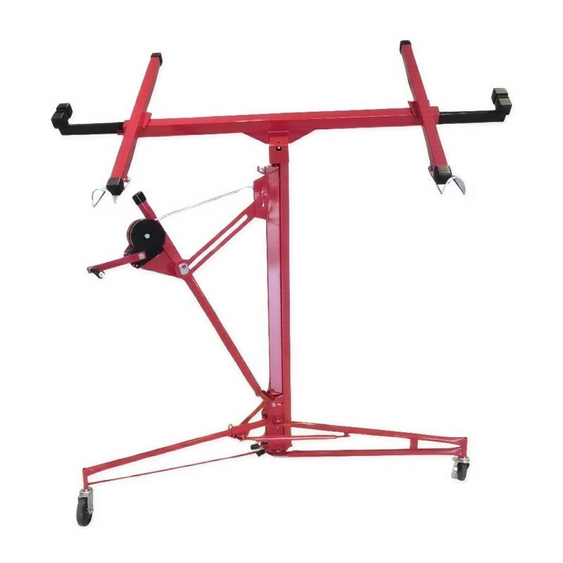 Alzalastre Per Cartongesso Professionale Sollevatore Per Pannelli Con Certificato CE Portata Di 68 Kg Regolabile In Altezza XXL Pieghevole Altezza Di Lavoro 140 350 Cm Rosso