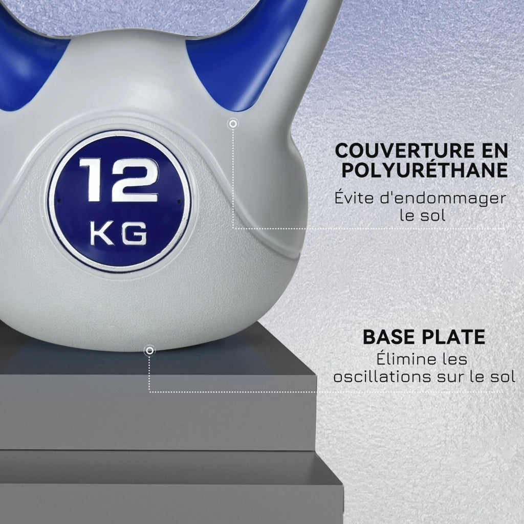 Kettlebell 12 kg ¨C Minimal ¨C Blu 24x17x28 cm