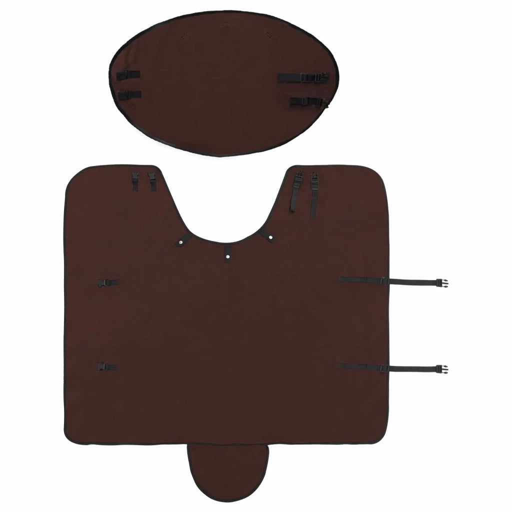 Coperta per Cavalli Marrone Scuro Completo 105 cm Poliestere CFW9772012