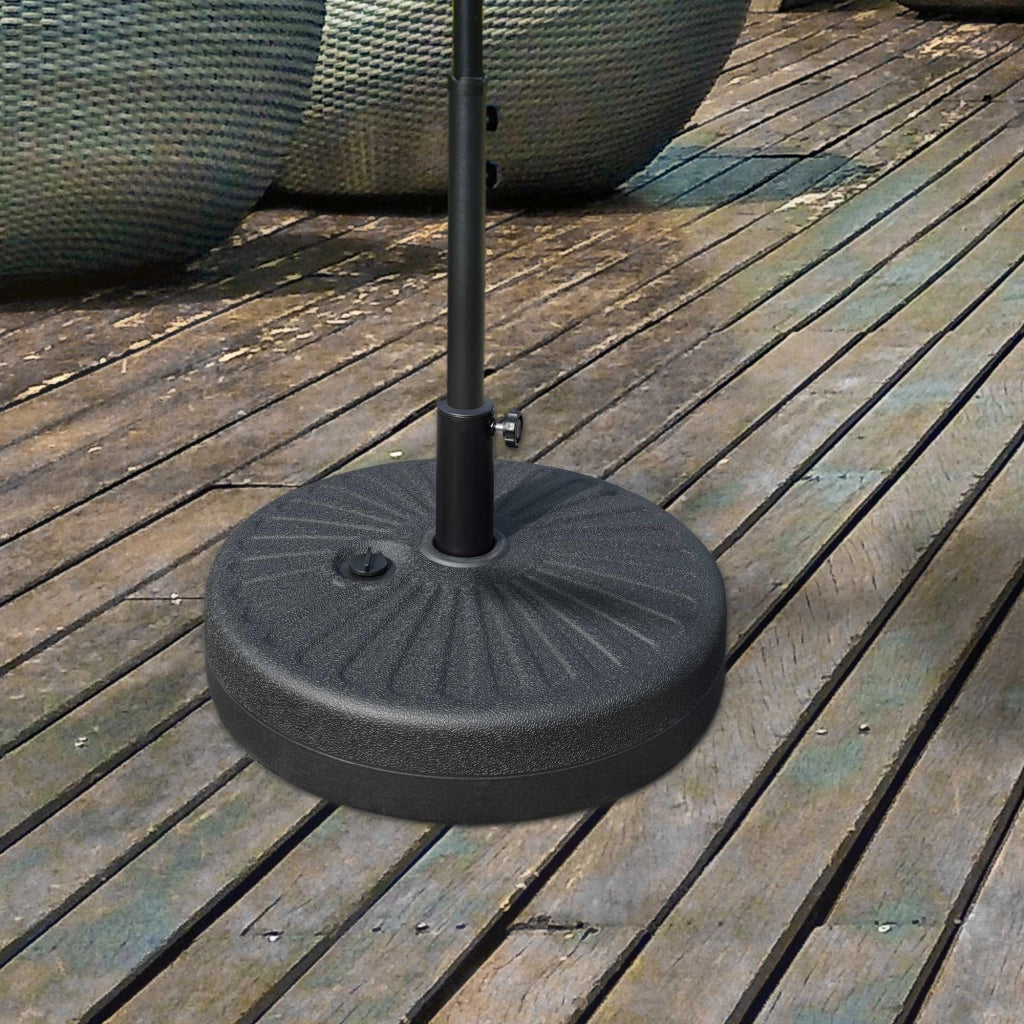 Easycomfort Base per Ombrellone da Giardino con Palo Centrale Φ3.8cm e 4.8cm, HDPE Nero