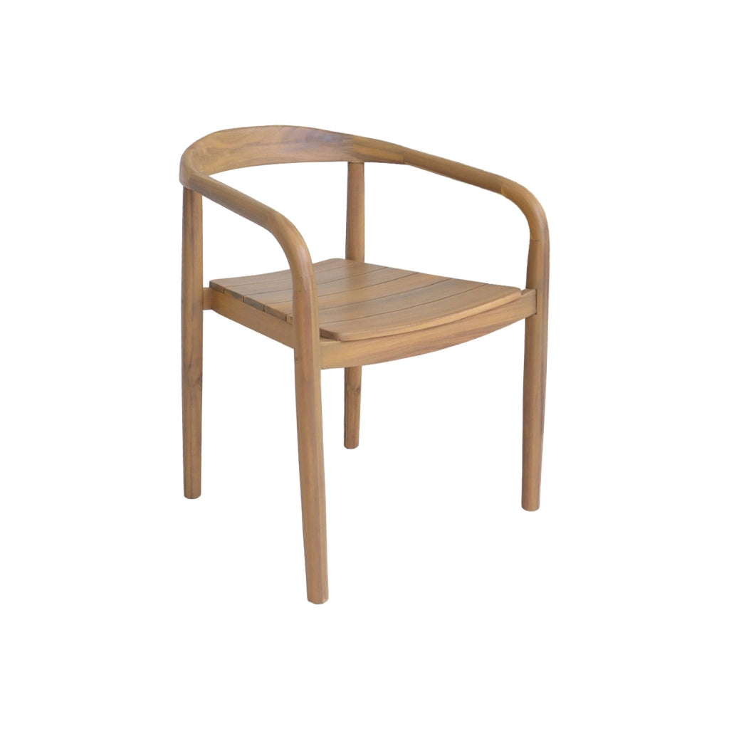 Set 2 sedie da giardino in legno di acacia, teak