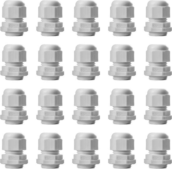 Connettore a vite M20 - IP68 impermeabile all'acqua - 20 pezzi - plastico
