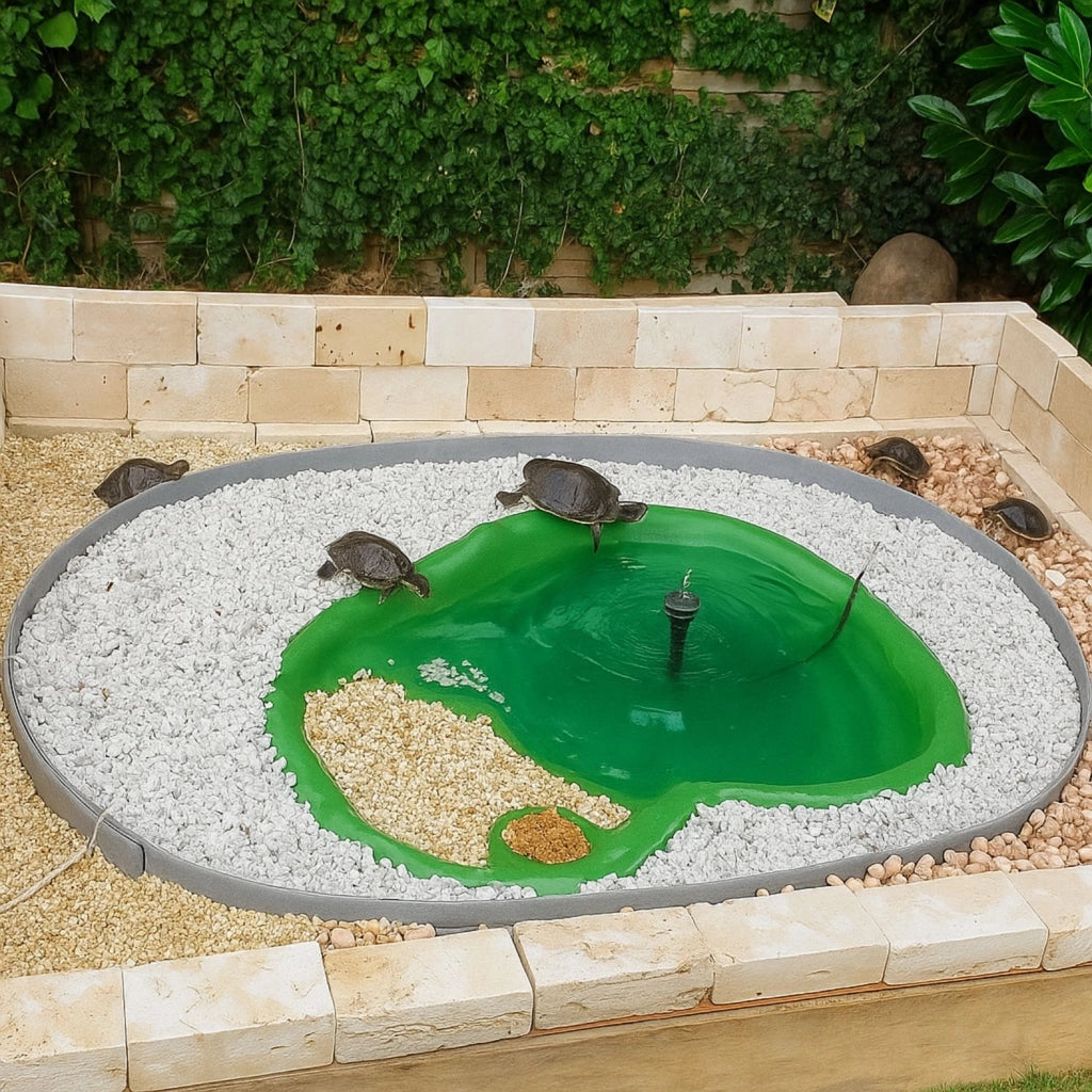 Laghetto trionix per tartarughe verde litri 80 dimensioni 108x77xh28