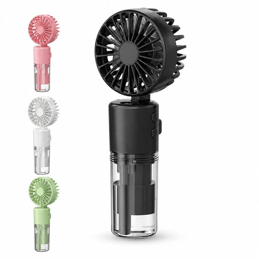 VENTILATORE PORTATILE CON SPRAY UMIDIFICATORE RICARICABILE USB MINI FAN AS-07114