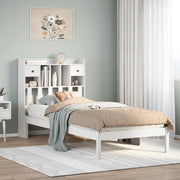 Letto Libreria senza Materasso Bianco 90x190 cm Massello Pino 3321613