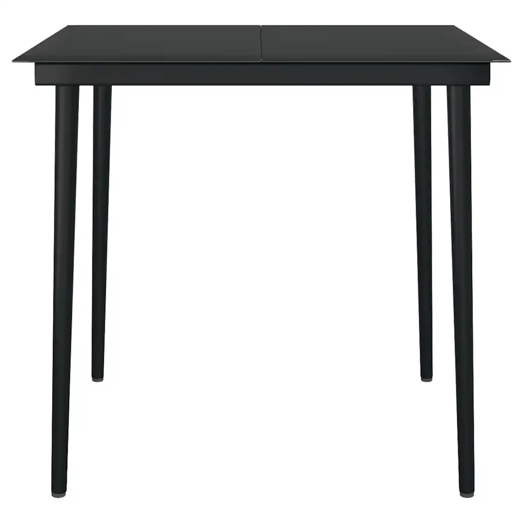 Set da Pranzo da Giardino 5pz con Cuscini Polyrattan Vetro 3334458