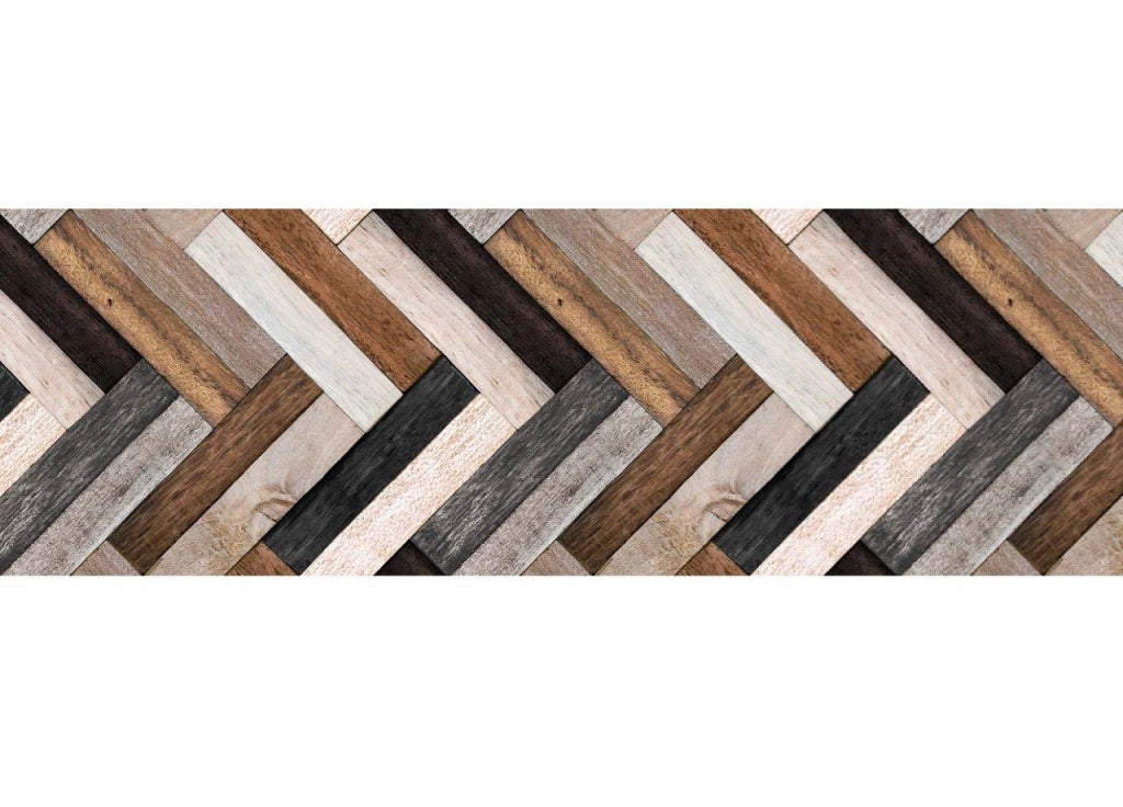 Tappeto Passatoia Cucina Antiscivolo Stampa Digitale Dis. Listelli Legno - 50x320 - Legno