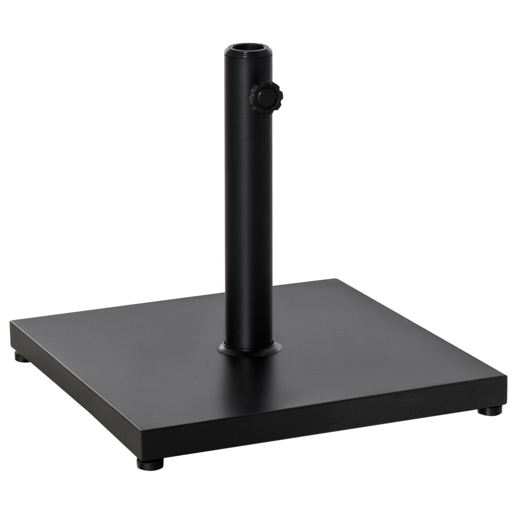 EasyComfort Base per Ombrellone Quadrata da 18kg per Pali da Ø3/3.5/3.8 cm, 45x45x39 cm, Nero