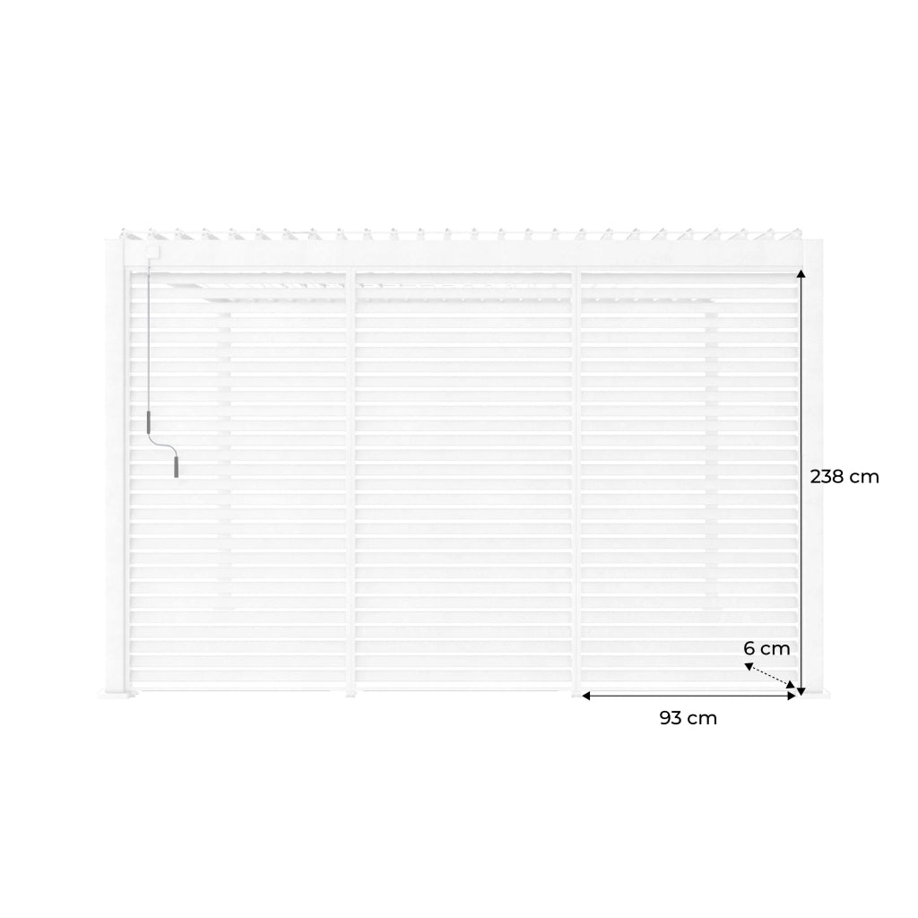 Persiana 1m in alluminio per pergola biocllimatica, beige