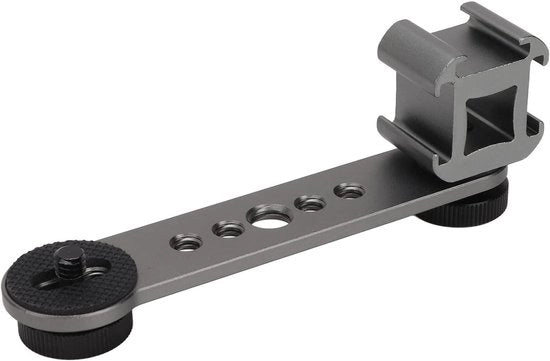 Estensione Triplo del Piedino per Braccio di Estensione - Montaggio per Microfono - Alluminio - Grigio Scuro.