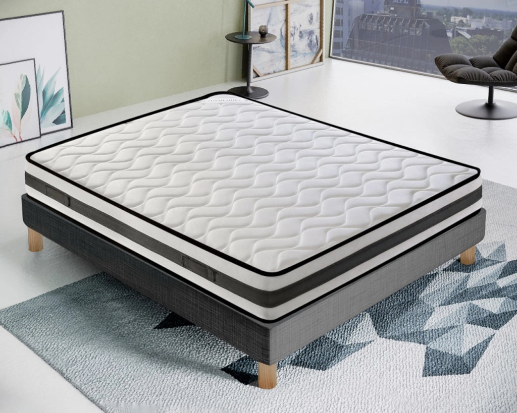 Materasso Piazza e Mezza 140x190 in waterfoam - Alto 20 cm - ortopedico - lato estate/inverno - 13 Zone di Comfort - Alta traspirabilità 