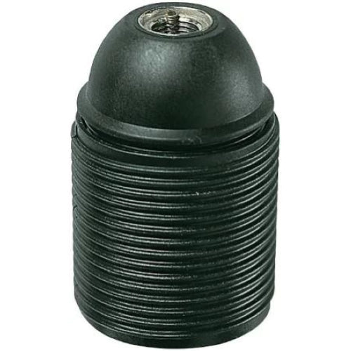 PORTALAMPADA E27 M10X1 CAMICIA FILETTATA NERO
