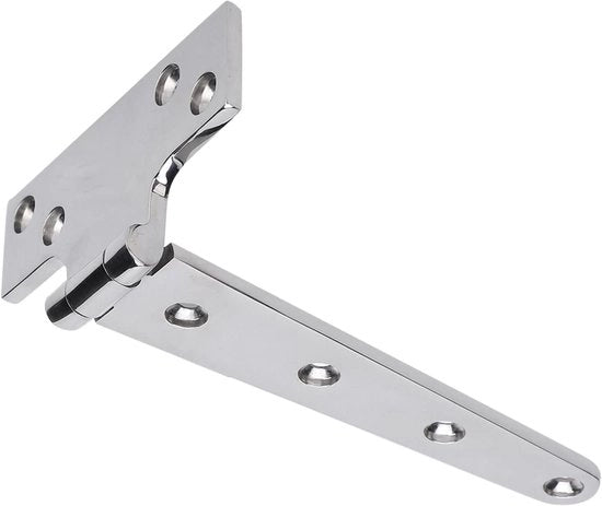 Scharnieri per porta di serra - Acciaio inossidabile - Cavo T pesante - Adatto per portone - Scharniere nero - Scharnieri per porte di serra, L (69 cm/27,2 pollici di lunghezza)