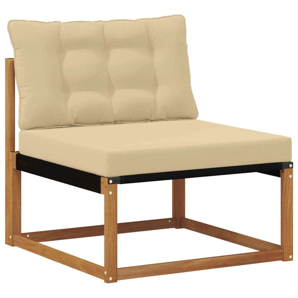 Set di divani da esterno con cuscino 6 pcs Naturale e Beige 3369796