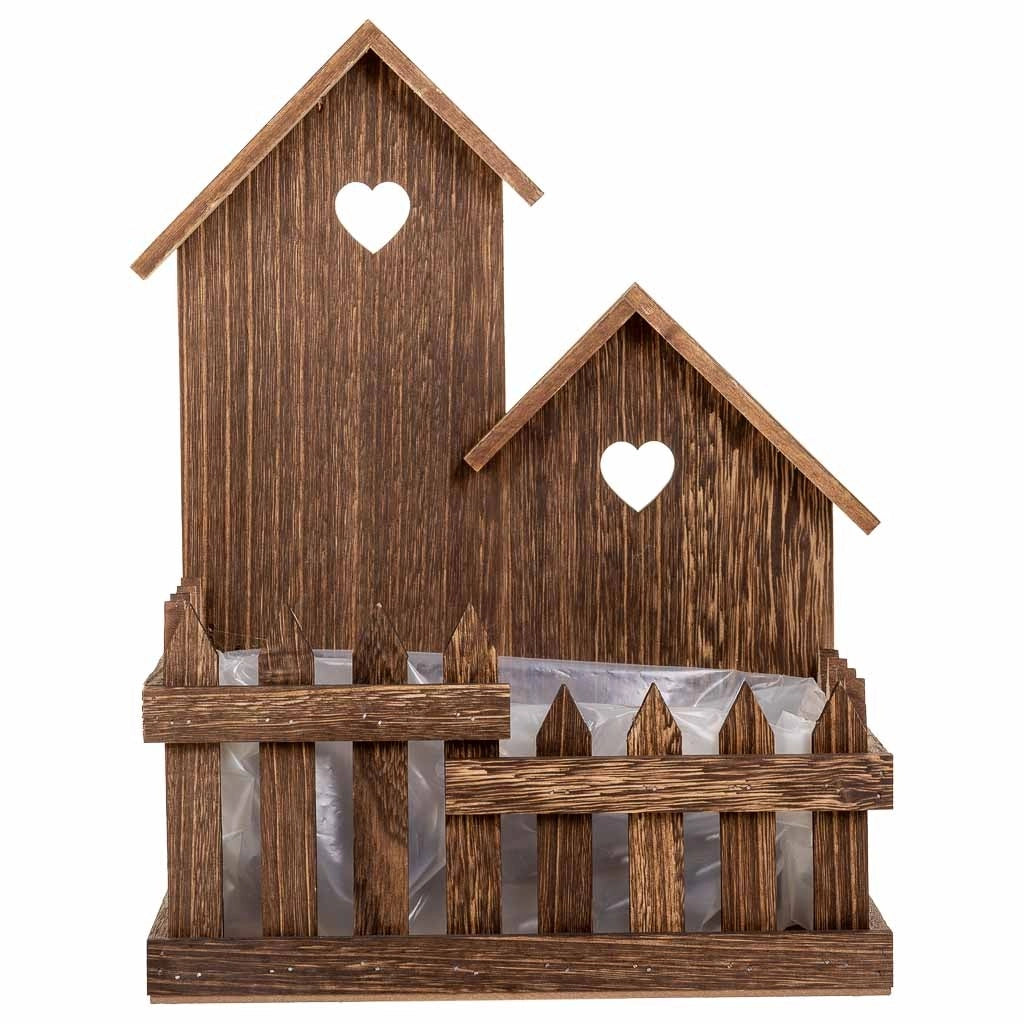 Supporto in legno marrone 26,5x15x35h