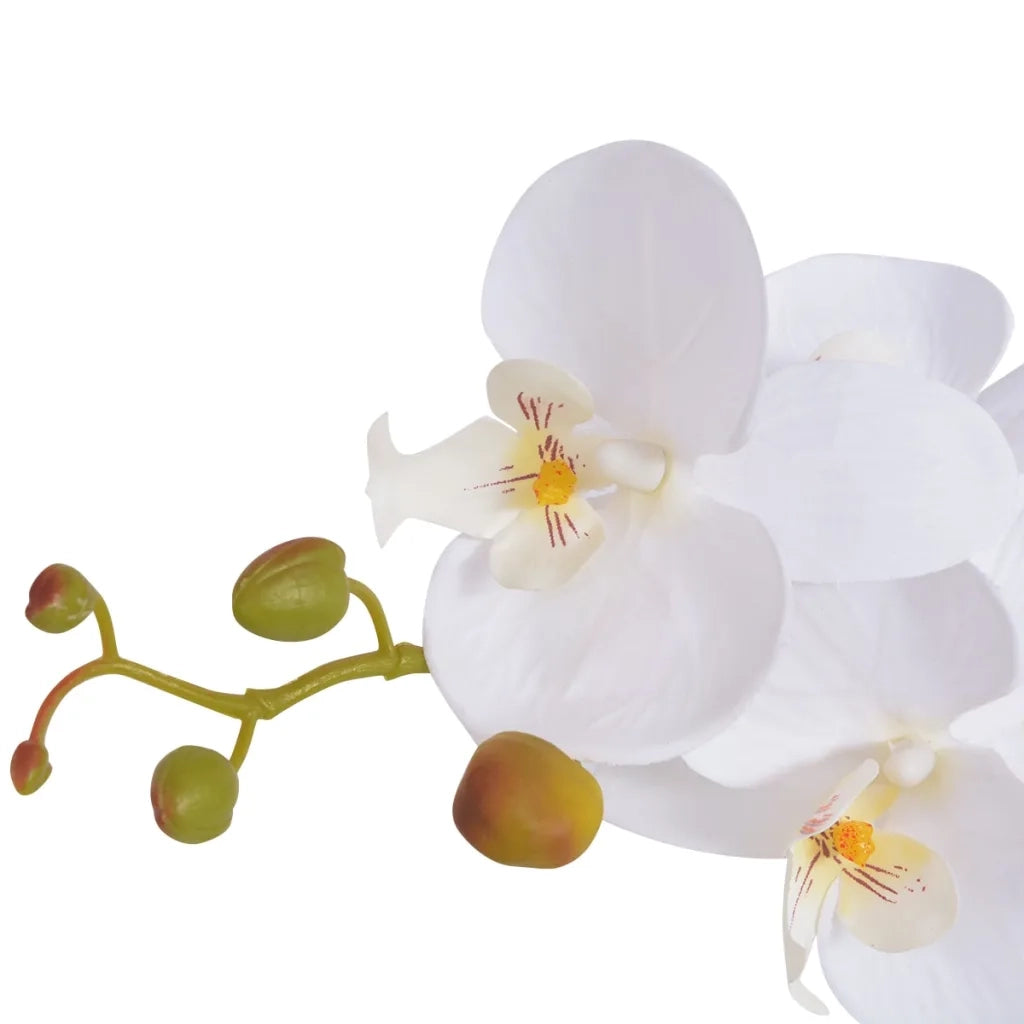 Orchidea Artificiale con Vaso75 cm Bianca 244425