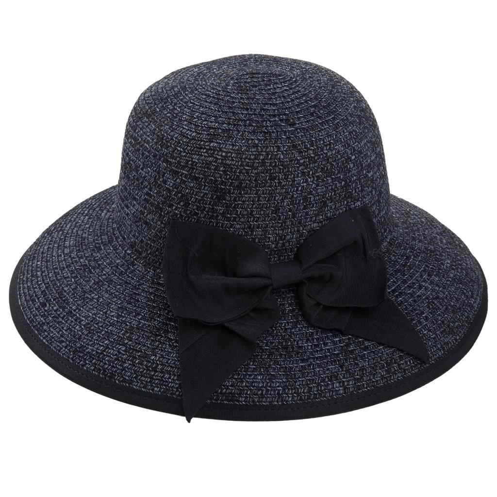 Cappello con fiocco nero 58