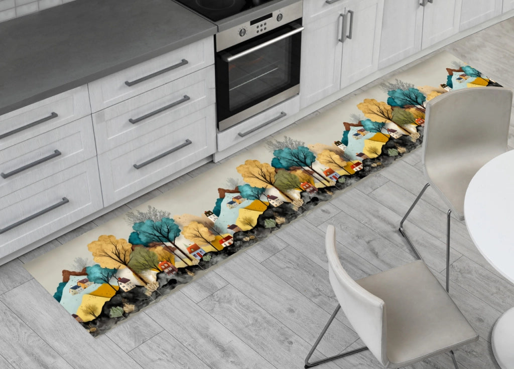 Tappeto Passatoia Cucina Antiscivolo Con Stampa Digitale Dis.Tundra 3582 - 50x280 - Tundra