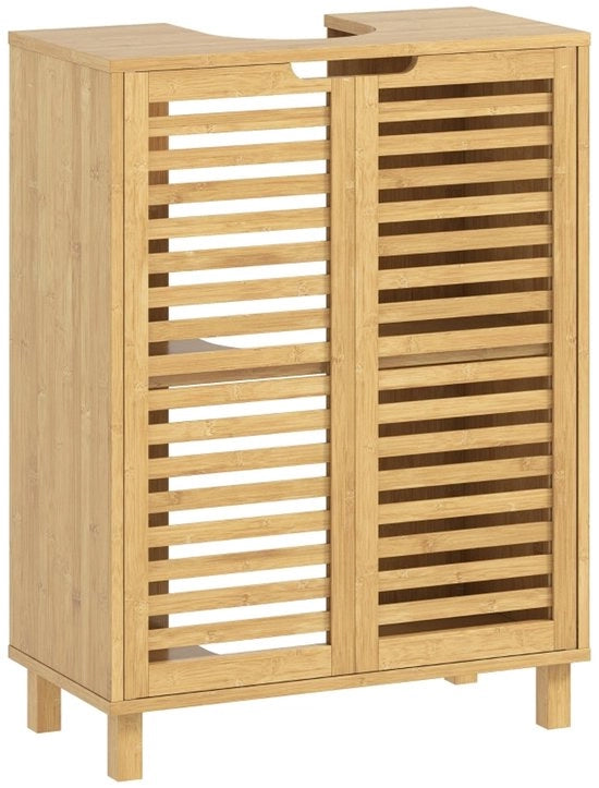 Cassettiera per bagno - Bambù - Lamelle - Adattabile - Vasca doccia