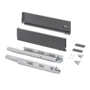 Cassetto esterno Vertex con regolazione 3D altezza 131mm, 40kg, profondità 450mm, Acciaio, Verniciato bianco