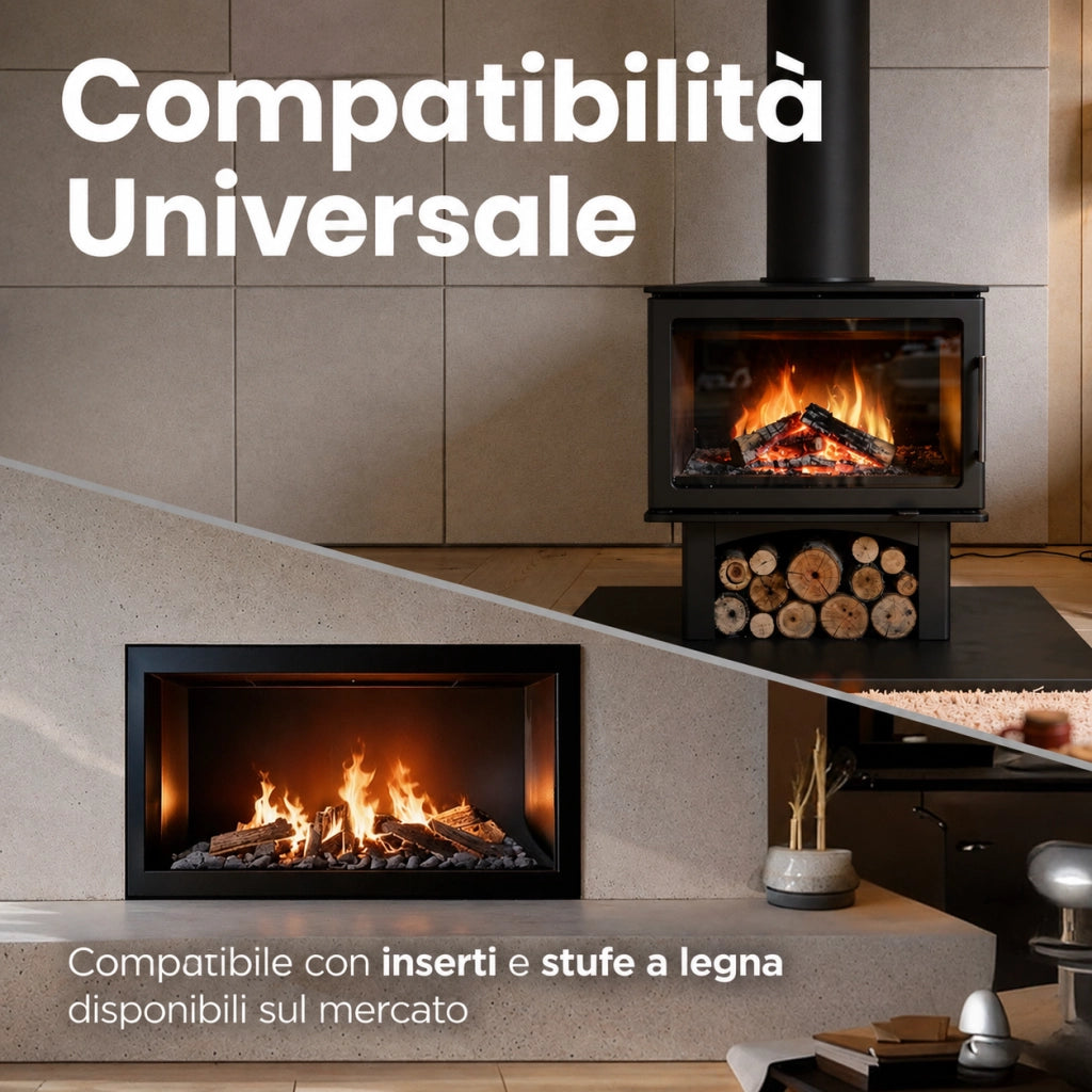 GODIN - modello : chambord - 567 x 400 x 4 mm - Vetro per stufa a legna - vetro camino di ricambio - vetro per caminetto resistente al fuoco - France Vitre