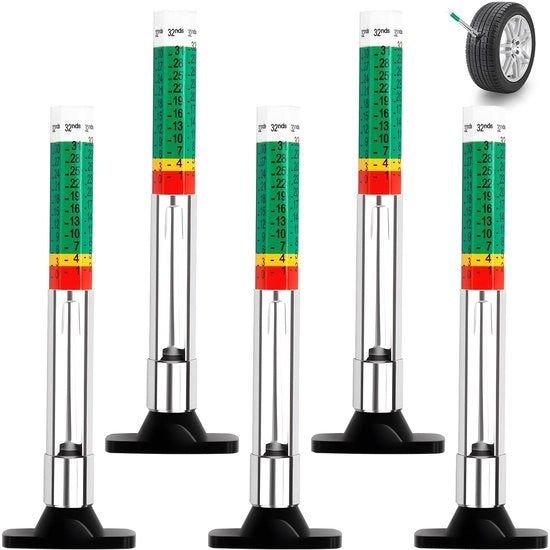 Misuratore di spessore di nastro a colori - Set a 5 pezzi - Precisione - Riciclabile - Efficienza - Facile da leggere - Misuratore di profondità di nastro