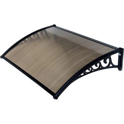 Pensilina in policarbonato alveolare fumé 150 x 100 cm con supporti Stars