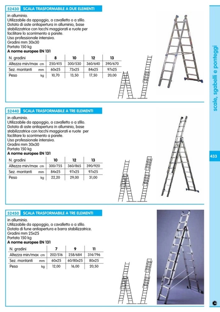 1pz scala all. stilo 11+11+11 gradini 314-706 cm cod:ferx.16714
