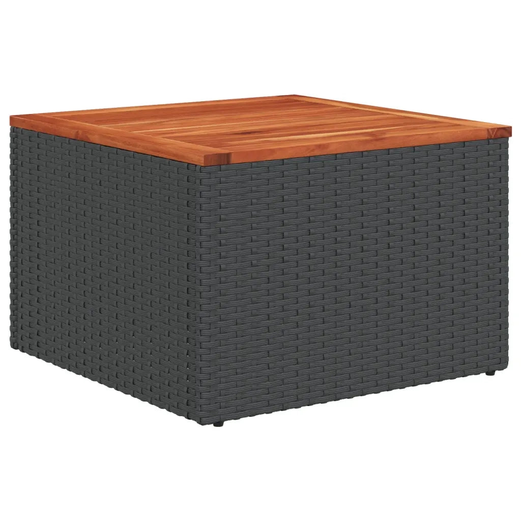 Set Divani da Giardino 4 pz con Cuscini Nero in Polyrattan 3224431