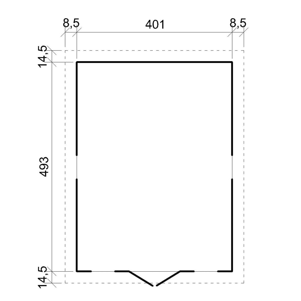 Casa da giardino in legno  A246x418x520 cm/20 m² - TIMBELA M333