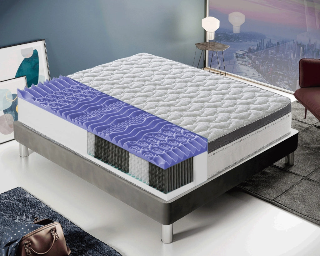 Materasso Matrimoniale 160x190 a molle insacchettate e memory foam  13 zone di comfort  Alto 27 cm