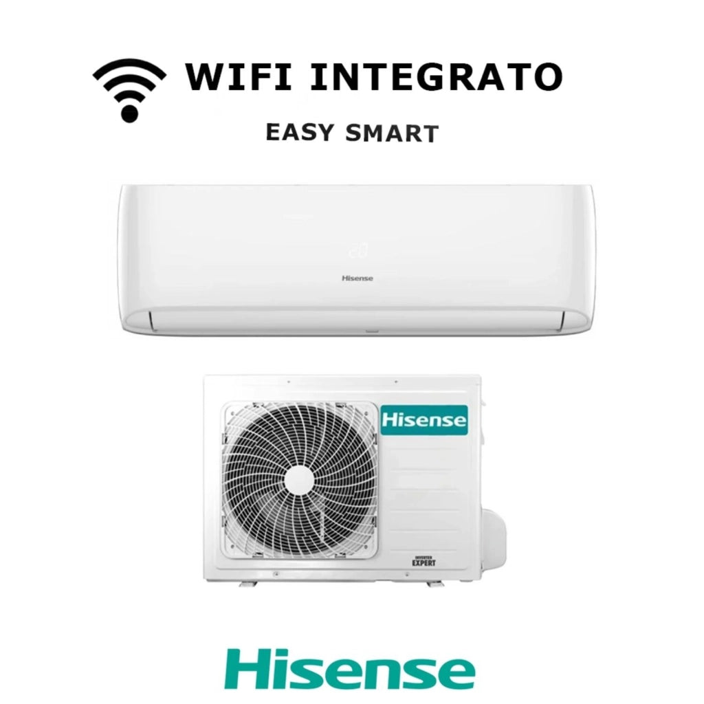 Hisense Condizionatore Climatizzatore Hisense Inverter 3D easy smart 24000 btu CA70BT2BG + CA70BT2BW R32 Wi-Fi Integrato
