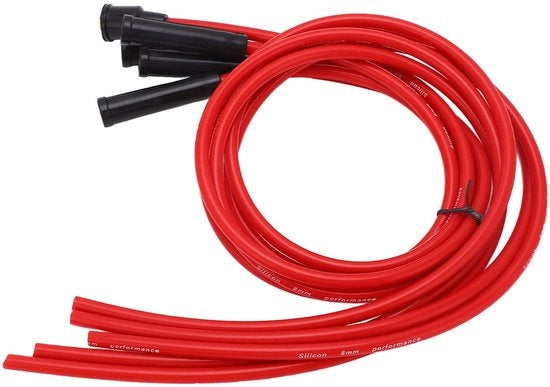 Cavo di alta efficienza per auto 4 cilindri - 1m - silicone/metallo - alta efficienza - duraturo - migliorata efficienza del motore - filo di accensione