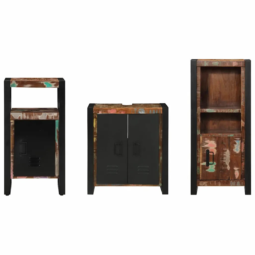 Set di mobili per il bagno 3 pcs Legno Recuperato Massello 3305613