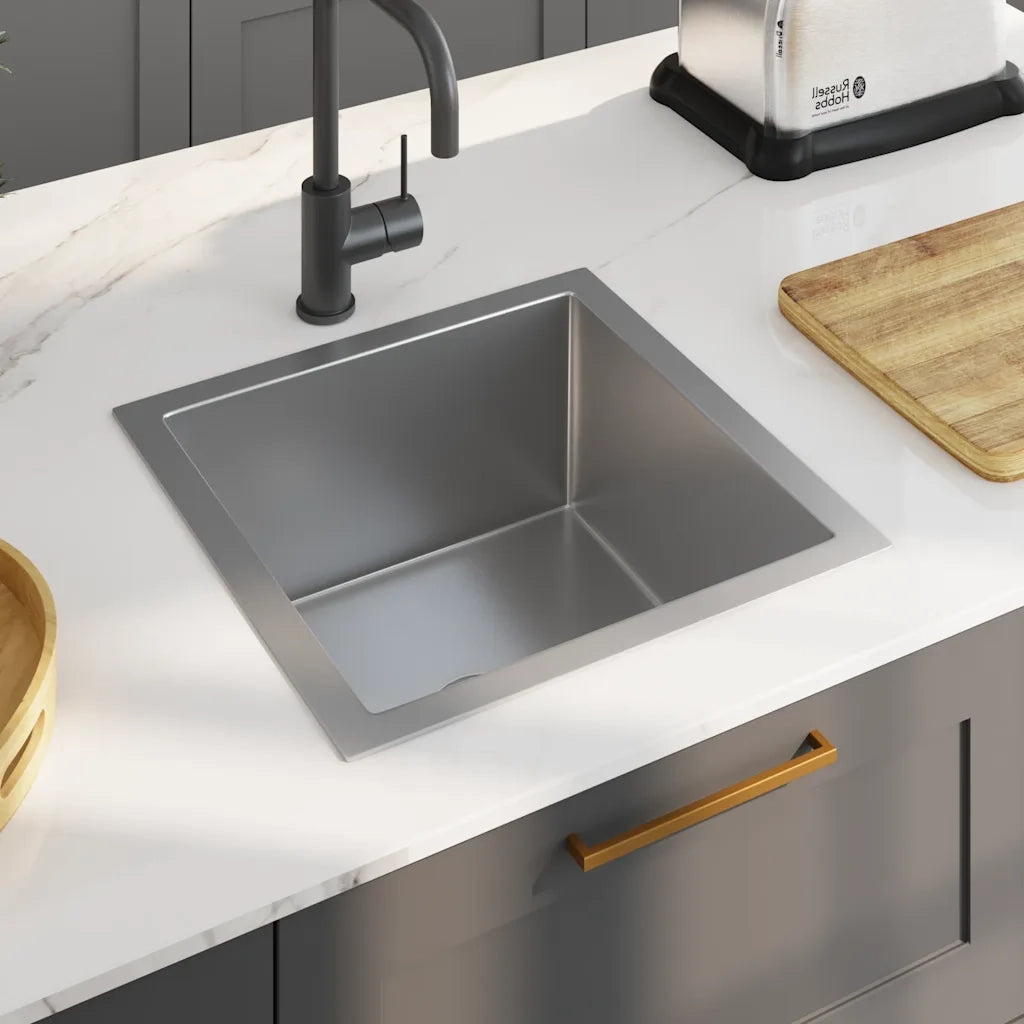Lavello da Cucina Lavorato a Mano in Acciaio Inox 145077