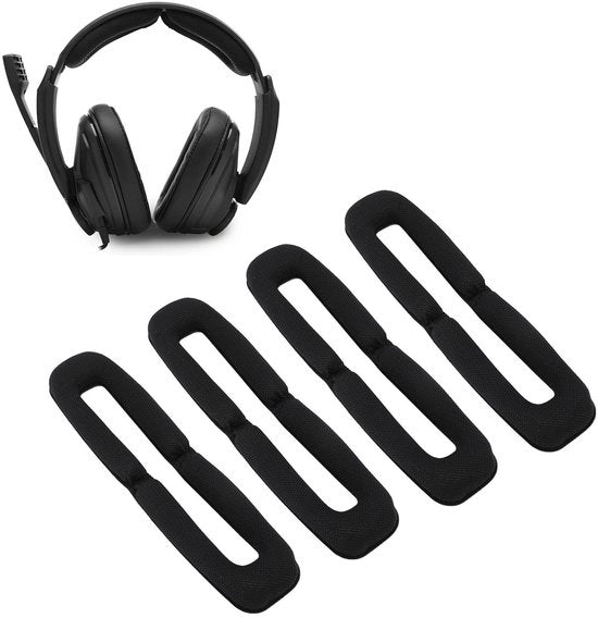 Set di 4 cuscini di testa - Cuscini di testa sostitutivi - Schiuma morbida per gaming headset - Comodo e respirabile - Adatto per GSP300 GSP30