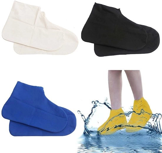 Overshoen Acquapigro - Impermeabile - Reutilizzabile - Antiscivolo - Unisex - Per Giorni di Pioggia - Neve e Fango - 4 Paia