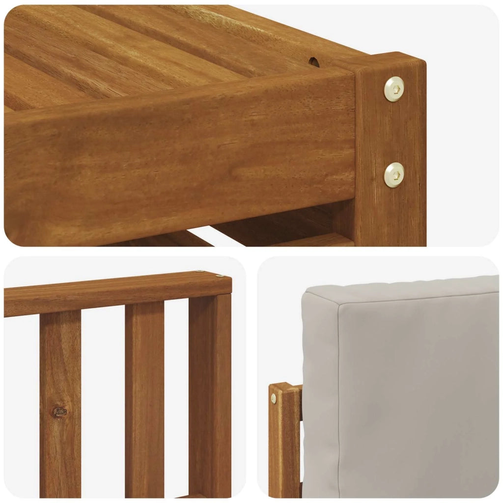 Set divano sezionale con cuscino 7 pcs Grigio Naturale e Chiaro 3375121