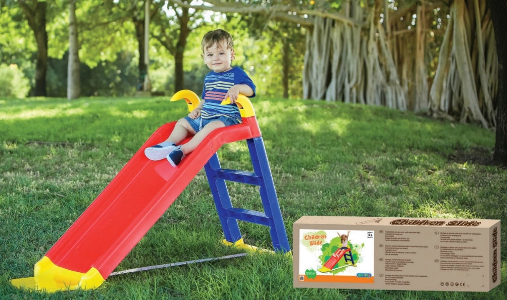 Scivolo per bambini starplast modello baby 2 cm.141x60x78h. per esterno rosso e blu arredo giardino