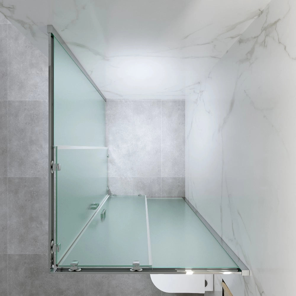 Cabina Doccia Angolare Scorrevole 70x90 Cm H 185 cm Vetro Opaco 6 mm| Kiro