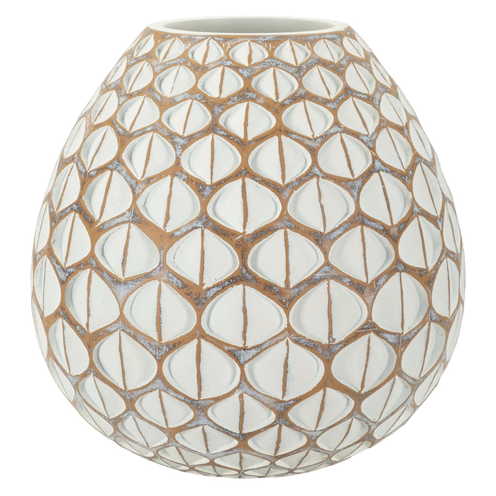 Bareti, Vaso Colore Struttura Bianco, Beige