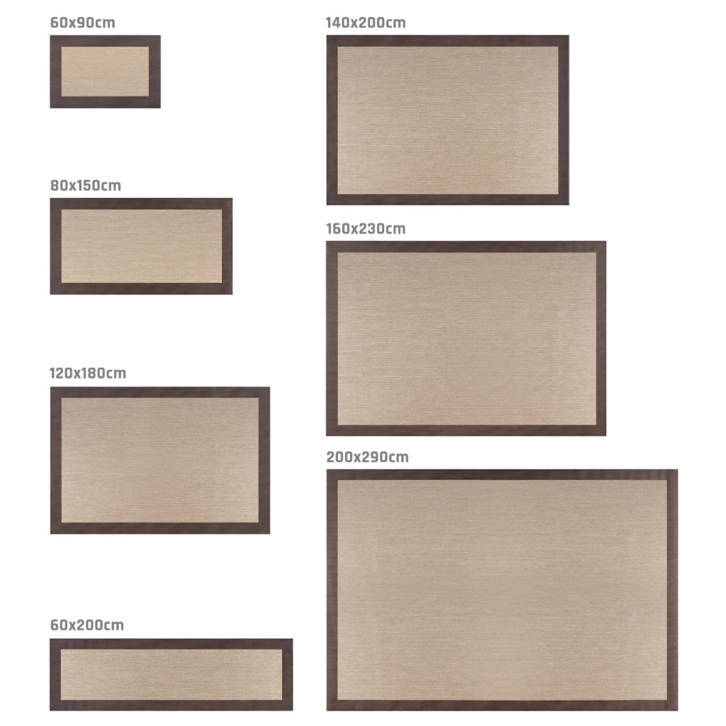 Tappeto vinilico di alta qualità beige-cioccolato 120x180