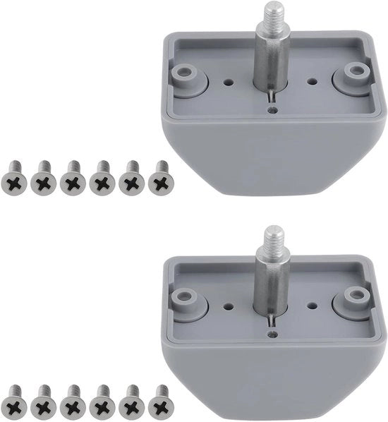 Cerniere per porta di armadio - Cerniera camper con viti - Materiale di fissaggio incluso - Adatta diversi marchi - Bianco plastico - 2 pezzi.